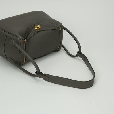 HERMES 爱马仕 Lindy 26 Lindy 26 包袋 手提包 单肩包 Taurillon Clemence Etain 灰色 灰色金色五金 手提包 单肩包 2way
