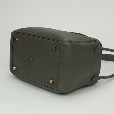 HERMES 爱马仕 Lindy 26 Lindy 26 包袋 手提包 单肩包 Taurillon Clemence Etain 灰色 灰色金色五金 手提包 单肩包 2way