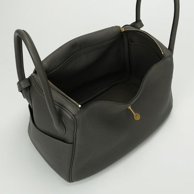 HERMES 爱马仕 Lindy 26 Lindy 26 包袋 手提包 单肩包 Taurillon Clemence Etain 灰色 灰色金色五金 手提包 单肩包 2way