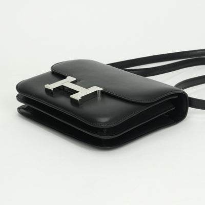 エルメス HERMES コンスタンス3 ミニ18 コンスタンス 3 ミニ 18 コンスタンスミニ コンスタンス18 バッグ ショルダーバッグ エバーカーフ ノワール　noir ブラック Black 黒 シルバー金具 ショルダーバッグ Hバックル