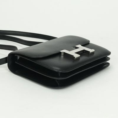 エルメス HERMES コンスタンス3 ミニ18 コンスタンス 3 ミニ 18 コンスタンスミニ コンスタンス18 バッグ ショルダーバッグ エバーカーフ ノワール　noir ブラック Black 黒 シルバー金具 ショルダーバッグ Hバックル