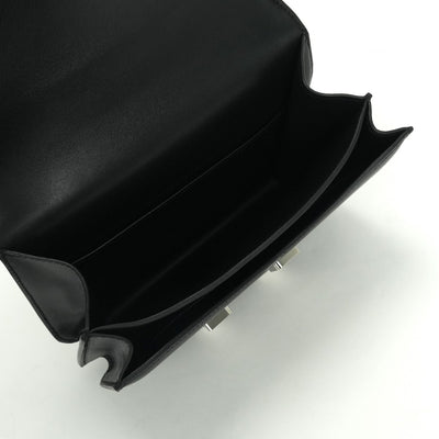 エルメス HERMES コンスタンス3 ミニ18 コンスタンス 3 ミニ 18 コンスタンスミニ コンスタンス18 バッグ ショルダーバッグ エバーカーフ ノワール　noir ブラック Black 黒 シルバー金具 ショルダーバッグ Hバックル