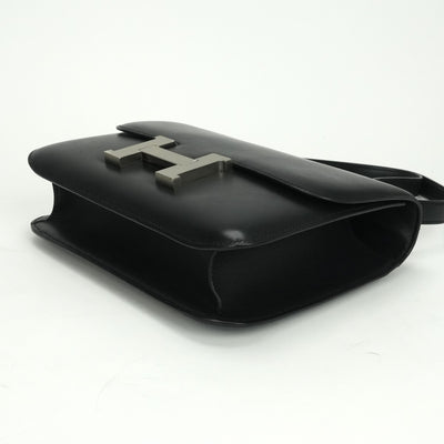 エルメス HERMES コンスタンス25 コンスタンス 25 バッグ ショルダーバッグ バレニア ノワール Noir ブラック Black 黒 シルバー金具 Hバックル