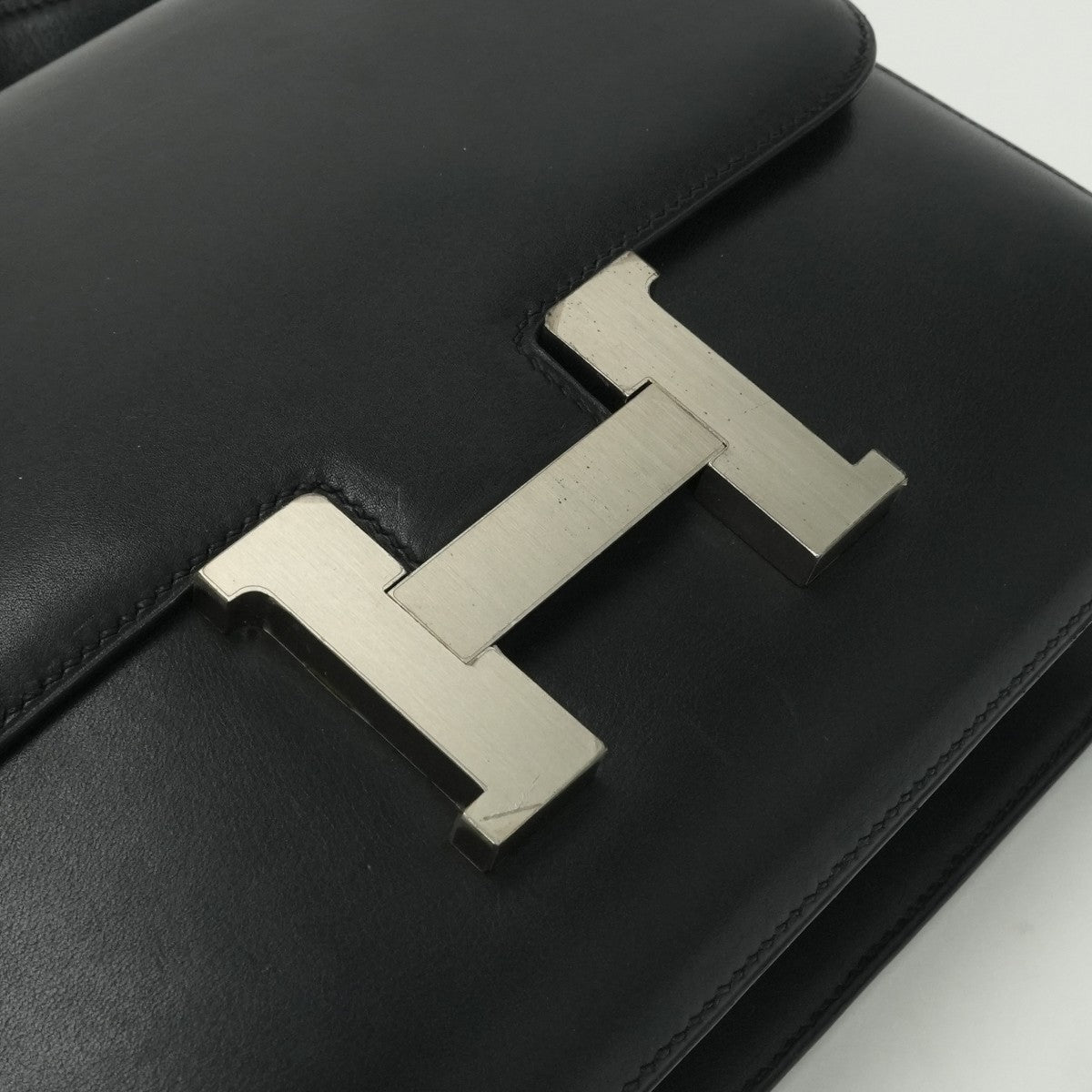 エルメス HERMES コンスタンス25 コンスタンス 25 バッグ ショルダーバッグ バレニア ノワール Noir ブラック Black 黒 シルバー金具 Hバックル