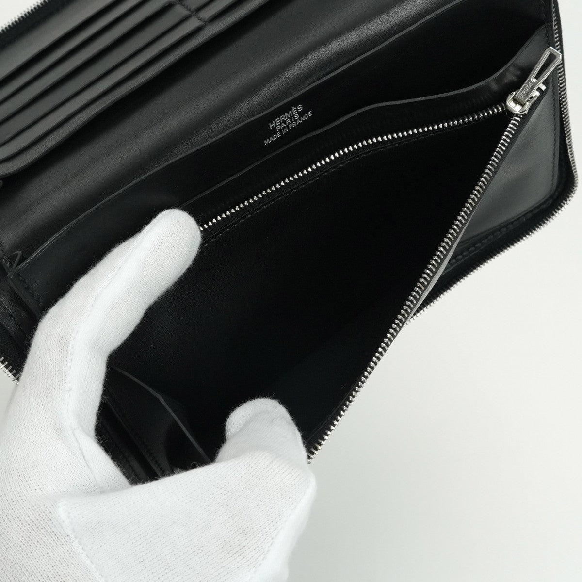 エルメス HERMES アザップコンバイン アザップ コンバイン 財布 長財布 ロングウォレット ボックスカーフ ノワール noir ブラック Black 黒 シルバー金具