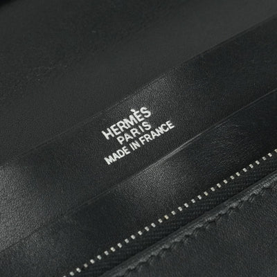 エルメス HERMES アザップコンバイン アザップ コンバイン 財布 長財布 ロングウォレット ボックスカーフ ノワール noir ブラック Black 黒 シルバー金具