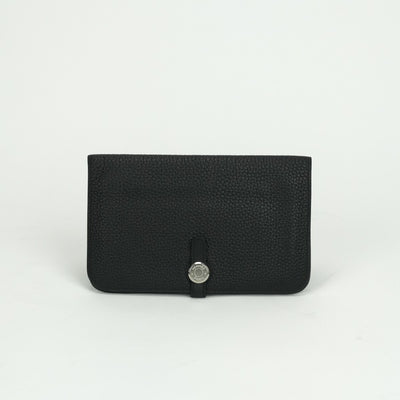 エルメス HERMES ドゴンGM ドゴン GM ドゴンデュオ 財布 長財布 ロングウォレット トゴ ノワール noir ブラック Black 黒 シルバー金具