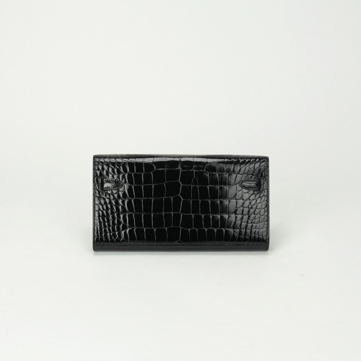 エルメス HERMES ケリーウォレットトゥーゴー ケリーウォレット トゥーゴー 財布 長財布 ロングウォレット アリゲーター クロコダイル ノワール noir ブラック black 黒 シルバー金具 エキゾチック ショルダーウォレット