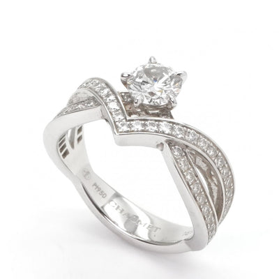 ショーメ CHAUMET アムール　デグレット ジョゼフィーヌ　アムール　デグレット JOS?PHINE AMOUR D‘AIGRETTE リング 指輪 Pt950 シルバー 婚約指輪　エンゲージリング　ダイヤモンド　プラチナ