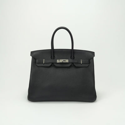 エルメス HERMES バーキン35 バーキン 35 バッグ トートバッグ トリヨンクレマンス プルノワール Prunoir ダークグレー　ブラック系 シルバー金具