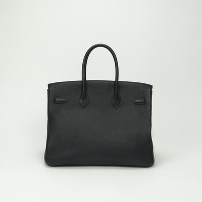 エルメス HERMES バーキン35 バーキン 35 バッグ トートバッグ トリヨンクレマンス プルノワール Prunoir ダークグレー　ブラック系 シルバー金具