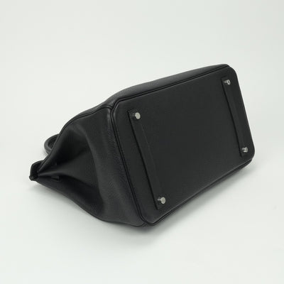 エルメス HERMES バーキン35 バーキン 35 バッグ トートバッグ トリヨンクレマンス プルノワール Prunoir ダークグレー　ブラック系 シルバー金具