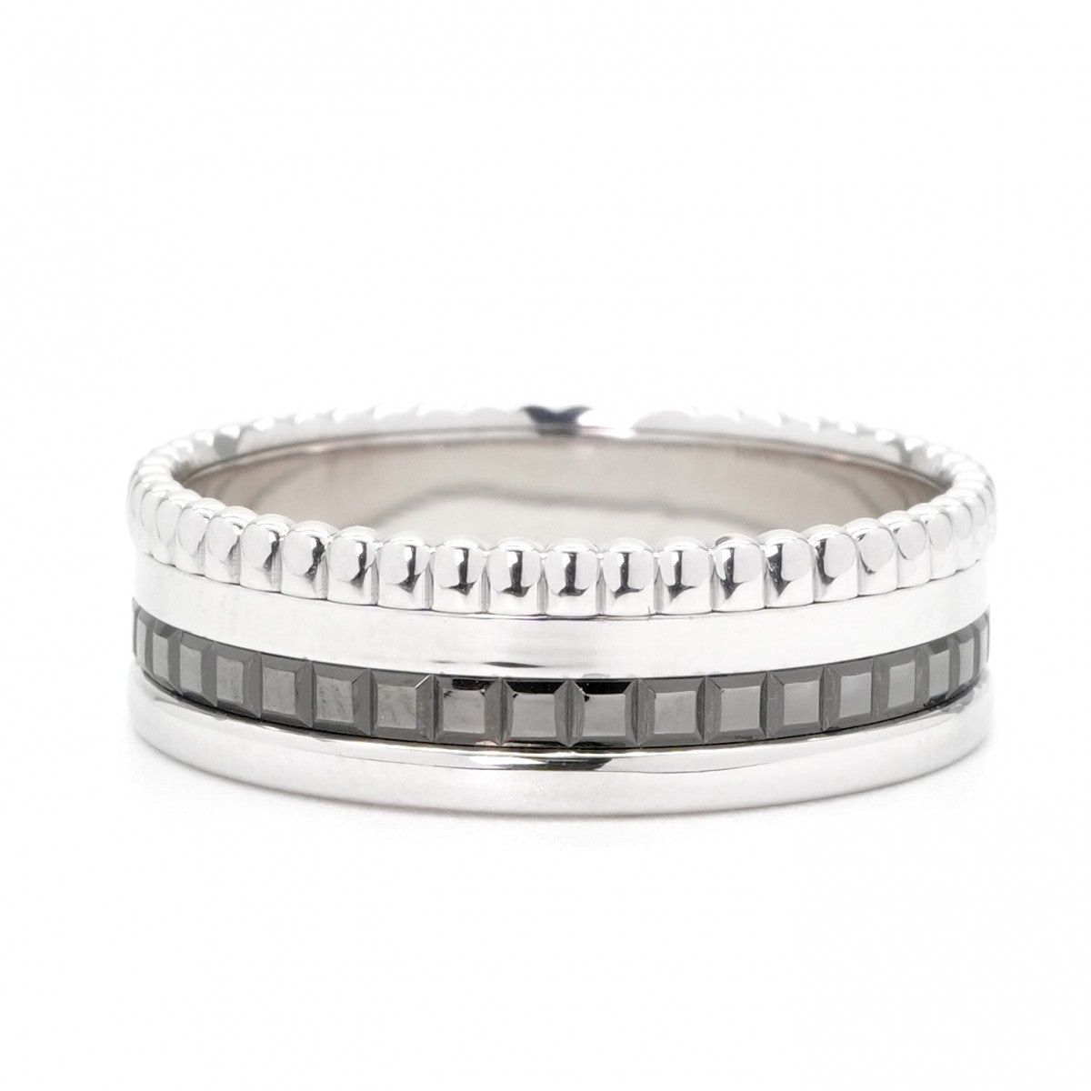 ブシュロン BOUCHERON キャトル ブラック リング スモール キャトルブラック キャトルリング QUATRE BLACK EDITION リング 指輪 750WG シルバー　ブラック リング キャトルリング　ホワイトゴールド