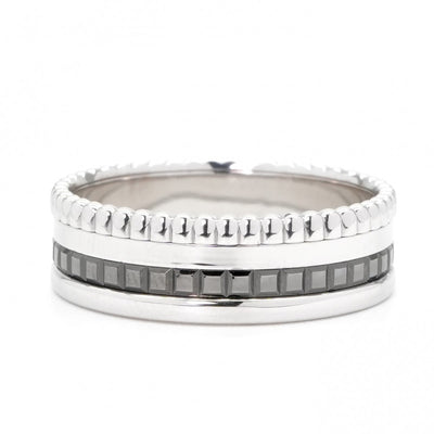 ブシュロン BOUCHERON キャトル ブラック リング スモール キャトルブラック キャトルリング QUATRE BLACK EDITION リング 指輪 750WG シルバー　ブラック リング キャトルリング　ホワイトゴールド