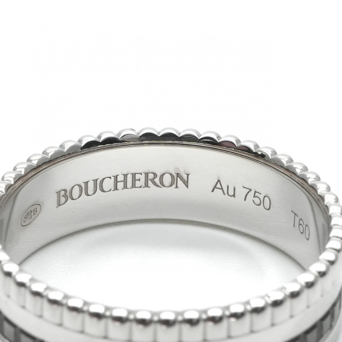 ブシュロン BOUCHERON キャトル ブラック リング スモール キャトルブラック キャトルリング QUATRE BLACK EDITION リング 指輪 750WG シルバー　ブラック リング キャトルリング　ホワイトゴールド