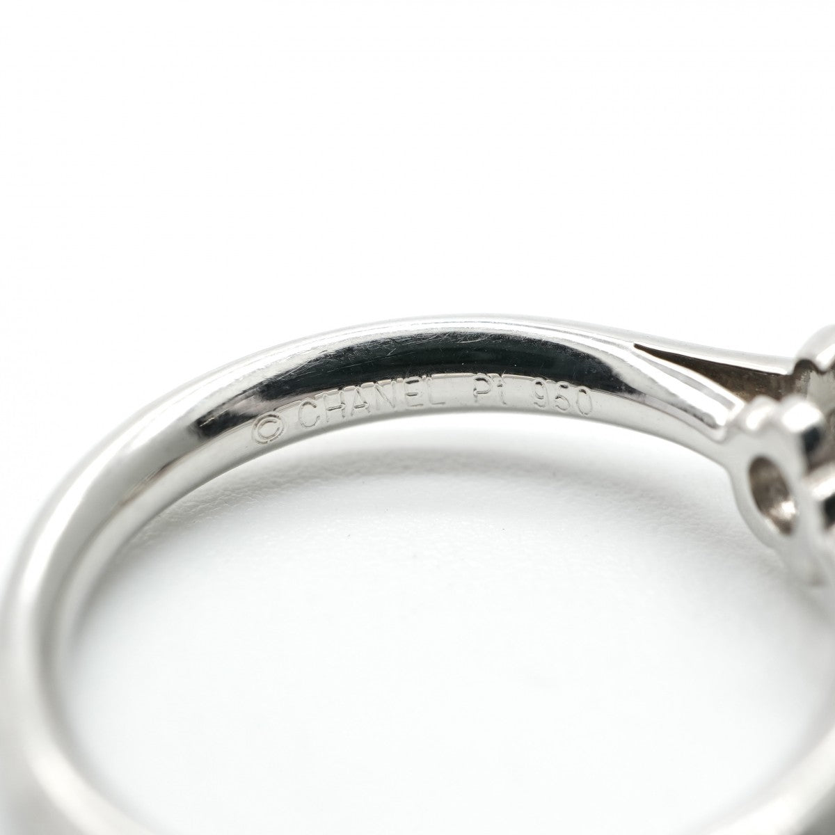 シャネル CHANEL エンゲージメントリング ハーフエタニティ ハーフサークル カメリア コレクション リング 指輪 Pt950 シルバー