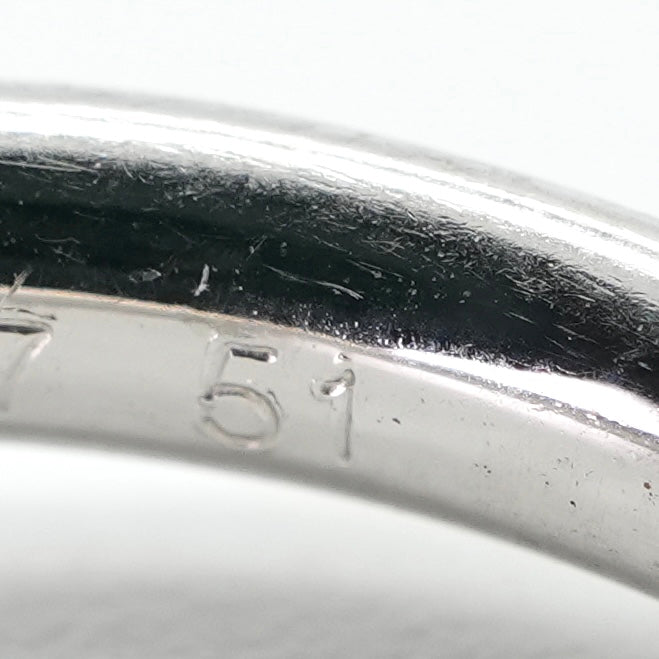 シャネル CHANEL エンゲージメントリング ハーフエタニティ ハーフサークル カメリア コレクション リング 指輪 Pt950 シルバー