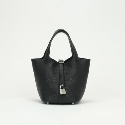 エルメス HERMES ピコタンロックPM ピコタンロック PM ピコタンPM ピコタンロック18 バッグ トートバッグ トリヨンクレマンス ノワール Noir ブラック Black 黒 シルバー金具 ピコタン ハンドバッグ