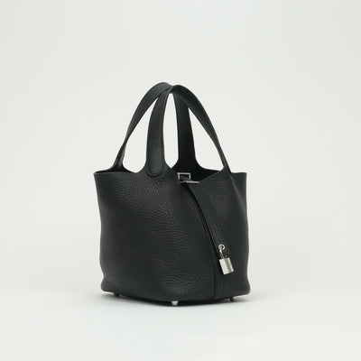 エルメス HERMES ピコタンロックPM ピコタンロック PM ピコタンPM ピコタンロック18 バッグ トートバッグ トリヨンクレマンス ノワール Noir ブラック Black 黒 シルバー金具 ピコタン ハンドバッグ