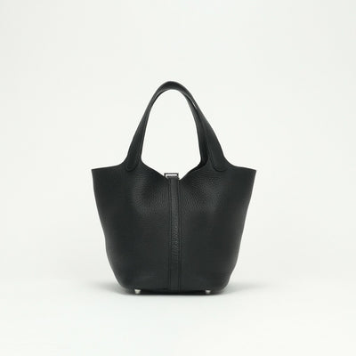 エルメス HERMES ピコタンロックPM ピコタンロック PM ピコタンPM ピコタンロック18 バッグ トートバッグ トリヨンクレマンス ノワール Noir ブラック Black 黒 シルバー金具 ピコタン ハンドバッグ