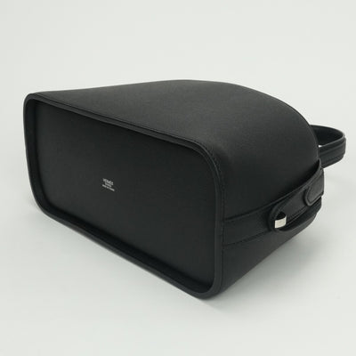 エルメス HERMES ドゥパリ ドゥ パリ バッグ トートバッグ エプソン ノワール Noir ブラック Black 黒 シルバー金具 ハンドバッグ