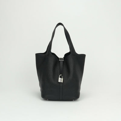 エルメス HERMES ピコタンロックMM ピコタンロック MM ピコタンロック22 バッグ トートバッグ トリヨンクレマンス ノワール noir ブラック Black 黒 シルバー金具 ハンドバッグ