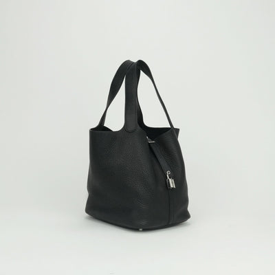エルメス HERMES ピコタンロックMM ピコタンロック MM ピコタンロック22 バッグ トートバッグ トリヨンクレマンス ノワール noir ブラック Black 黒 シルバー金具 ハンドバッグ