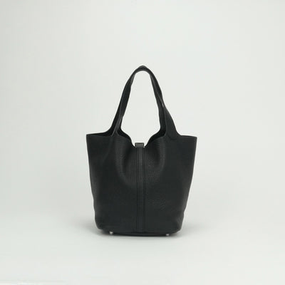 エルメス HERMES ピコタンロックMM ピコタンロック MM ピコタンロック22 バッグ トートバッグ トリヨンクレマンス ノワール noir ブラック Black 黒 シルバー金具 ハンドバッグ