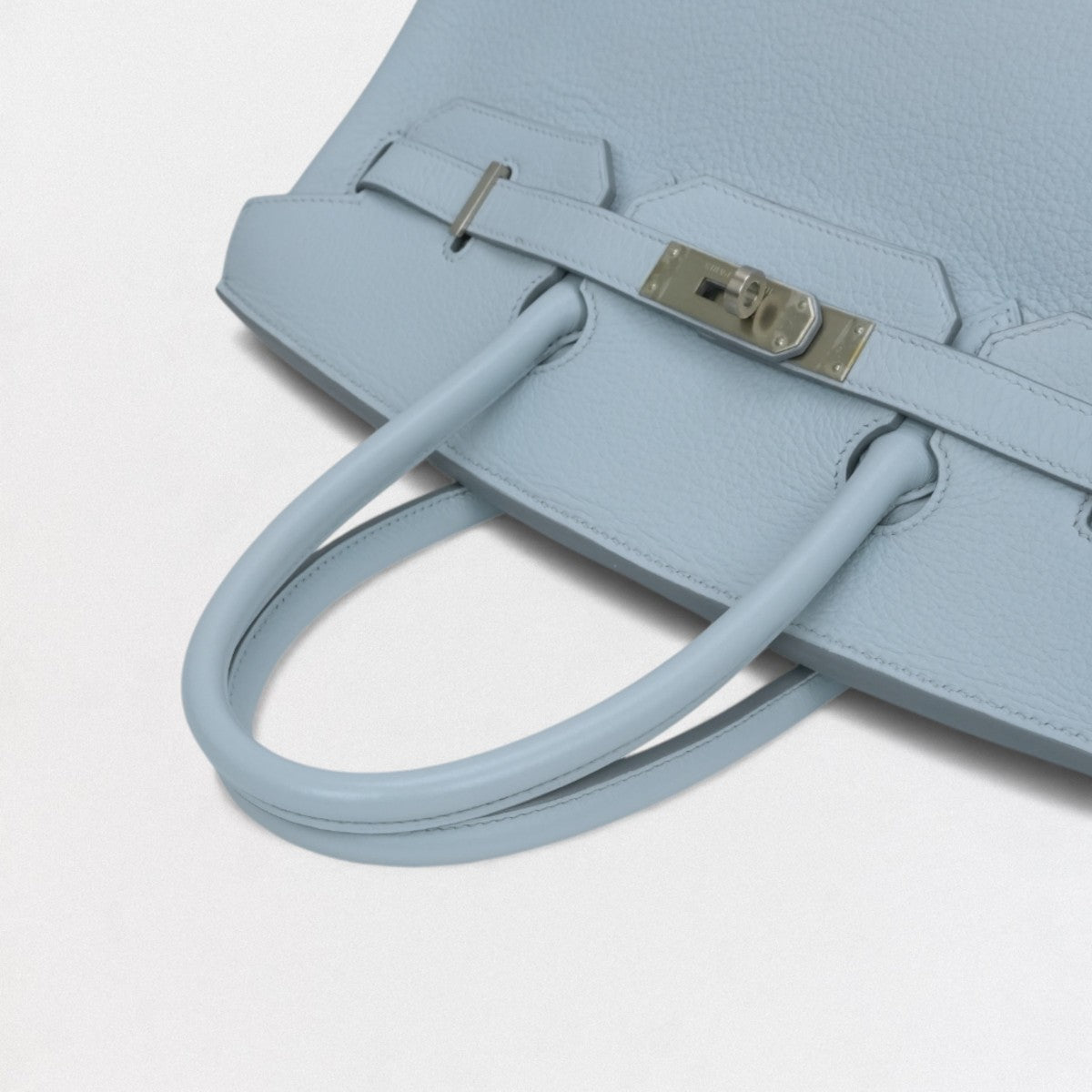 HERMES 爱马仕 Birkin 35 Birkin 35 包袋 托特包 Taurillon Clemence 蓝色 银色五金 手提包