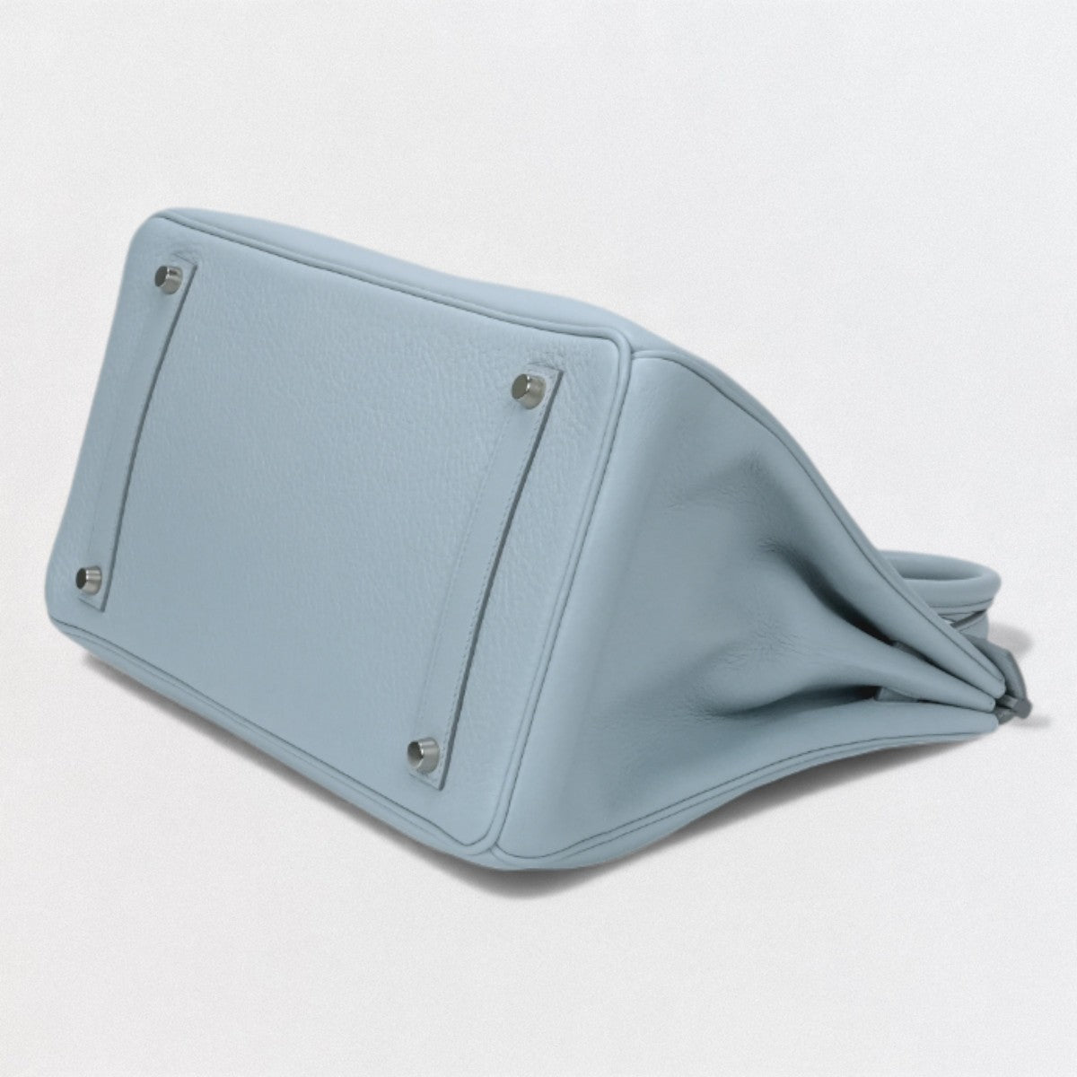 HERMES 爱马仕 Birkin 35 Birkin 35 包袋 托特包 Taurillon Clemence 蓝色 银色五金 手提包