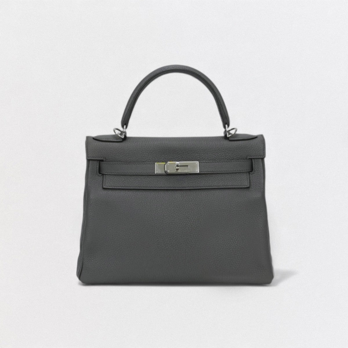 エルメス HERMES ケリー28 ケリー 28 バッグ トートバッグ ショルダーバッグ トゴ エタン Etain グレー Gray シルバー金具 ハンドバッグ V字金具 2Way