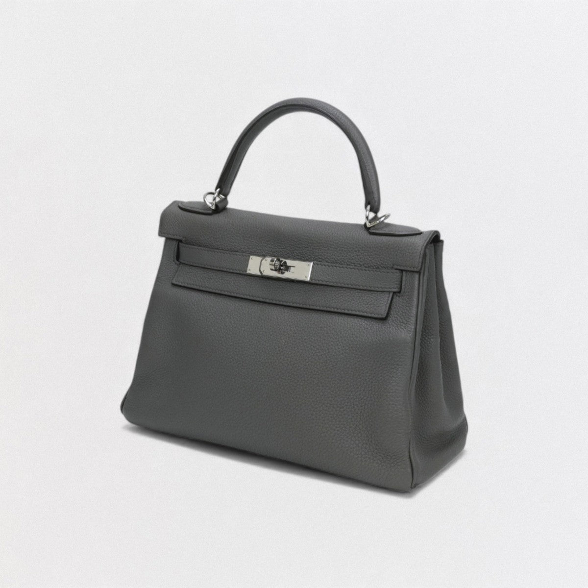 エルメス HERMES ケリー28 ケリー 28 バッグ トートバッグ ショルダーバッグ トゴ エタン Etain グレー Gray シルバー金具 ハンドバッグ V字金具 2Way