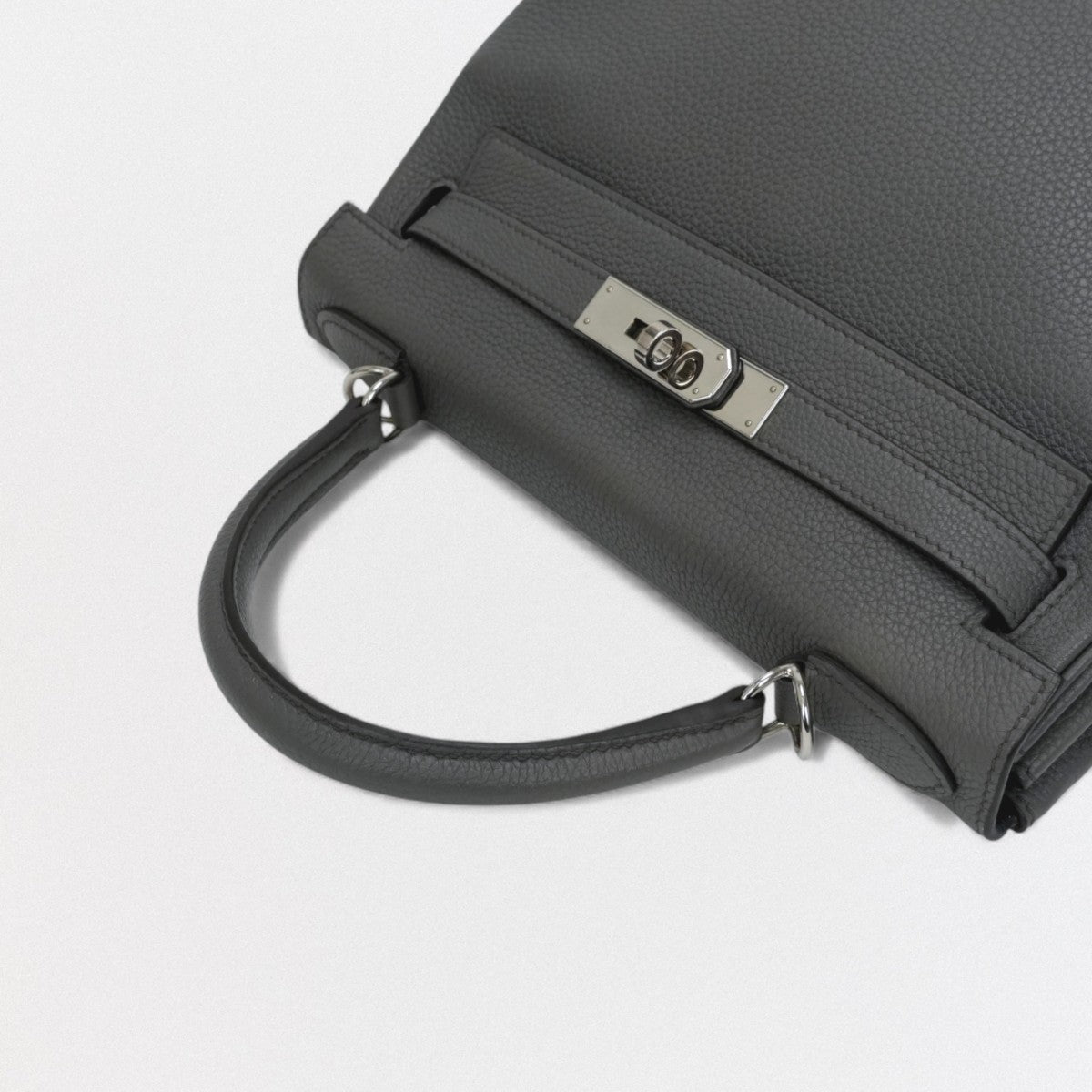エルメス HERMES ケリー28 ケリー 28 バッグ トートバッグ ショルダーバッグ トゴ エタン Etain グレー Gray シルバー金具 ハンドバッグ V字金具 2Way