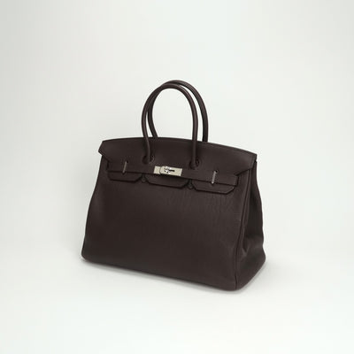 エルメス HERMES バーキン35 バーキン 35 バッグ トートバッグ トゴ ショコラ Chocolate ブラウン Brown 茶 濃茶 シルバー金具 ハンドバッグ