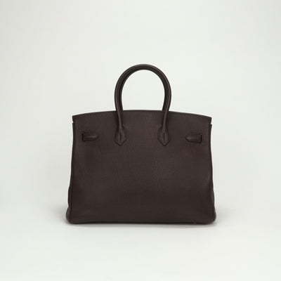 エルメス HERMES バーキン35 バーキン 35 バッグ トートバッグ トゴ ショコラ Chocolate ブラウン Brown 茶 濃茶 シルバー金具 ハンドバッグ