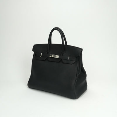 エルメス HERMES オータクロア32 オータクロア 32 バッグ トートバッグ トゴ ノワール Noir ブラック black 黒 シルバー金具 ハンドバッグ