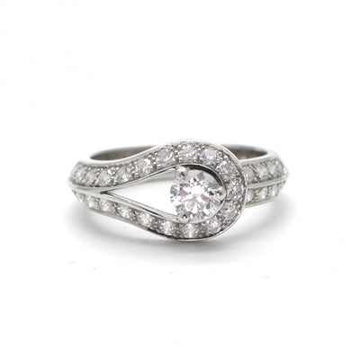 ヴァンクリーフ＆アーペル Van Cleef & Arpels クチュール クチュール リング 指輪 Pt950 シルバー ダイヤリング 婚約指輪 エンゲージリング プラチナ