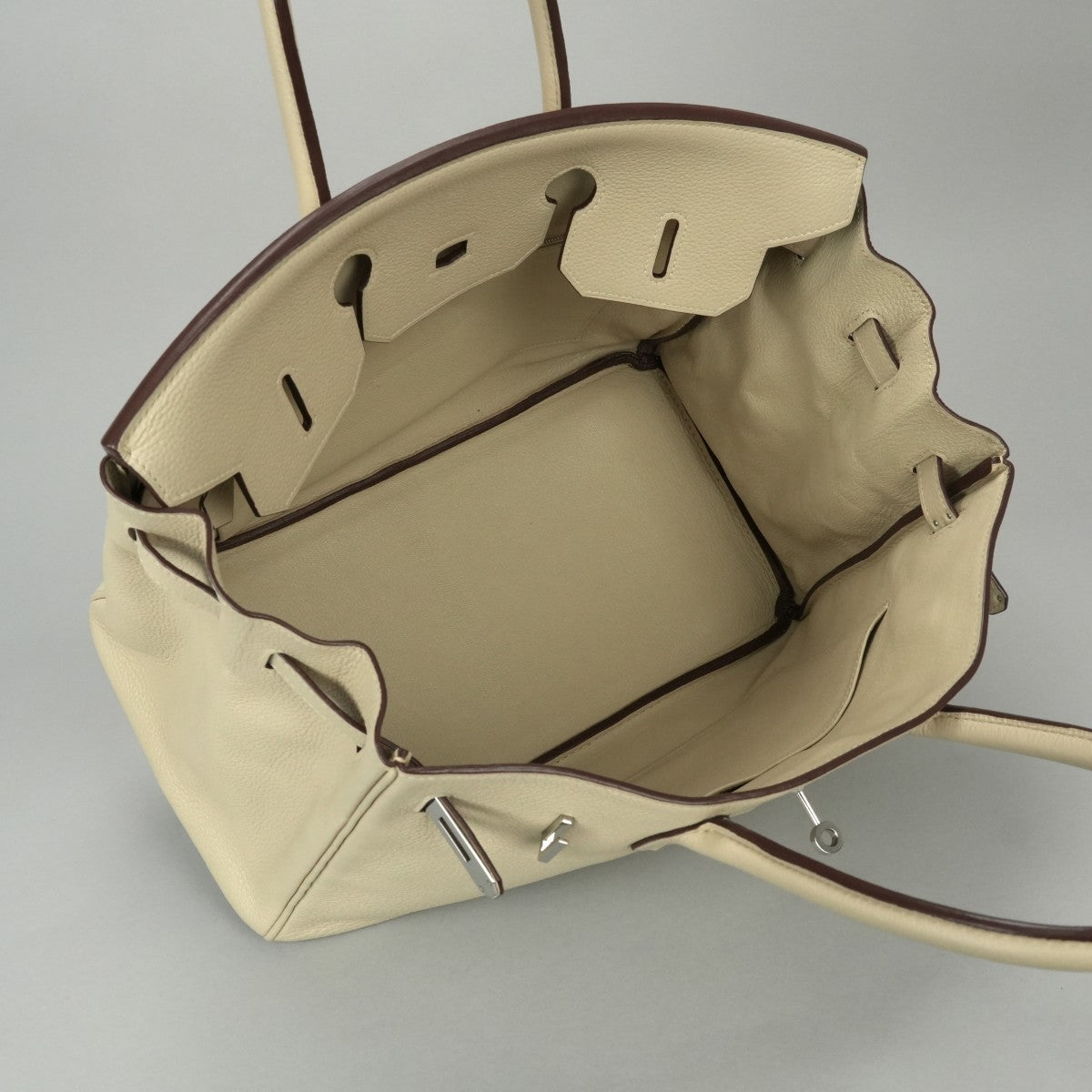 エルメス HERMES バーキン35 バーキン 35 バッグ トートバッグ トリヨンクレマンス パルシュマン Parchemin ベージュ系 beige シルバー金具
