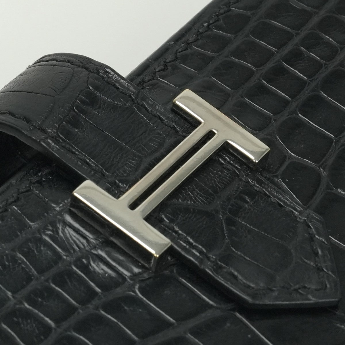 エルメス HERMES ベアンスフレ ベアン スフレ 財布 長財布 ロングウォレット アリゲーターマット クロコダイル ノワール　noir ブラック Black 黒 シルバー金具