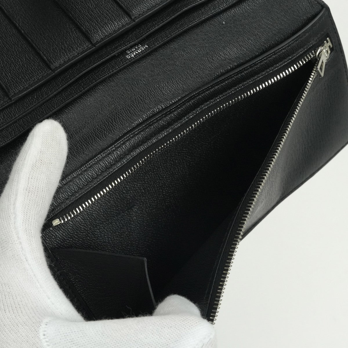 エルメス HERMES ベアンスフレ ベアン スフレ 財布 長財布 ロングウォレット アリゲーターマット クロコダイル ノワール　noir ブラック Black 黒 シルバー金具