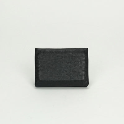 エルメス HERMES カルヴィデュオ カルヴィ デュオ 財布 コインケース 小銭入れ エプソン ノワール Noir ブラック black 黒 シルバー金具 カードケース 名刺入れ ヴォーエプソン