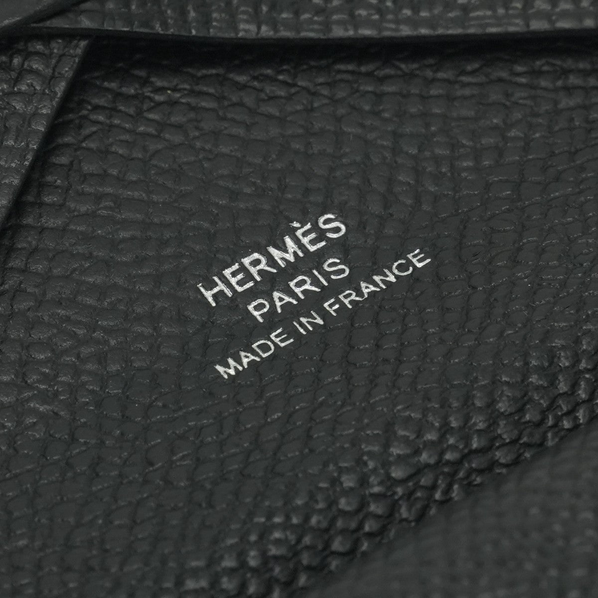 エルメス HERMES カルヴィデュオ カルヴィ デュオ 財布 コインケース 小銭入れ エプソン ノワール Noir ブラック black 黒 シルバー金具 カードケース 名刺入れ ヴォーエプソン