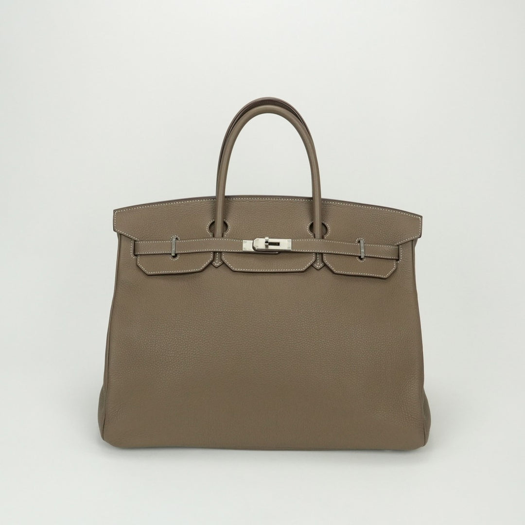 エルメス HERMES バーキン40 バーキン 40 バッグ トートバッグ トゴ エトゥープ Etoupe グレー Gray シルバー金具 ハンドバッグ エルメス HERMES バーキン40 バーキン 40 バッグ トートバッグ トゴ