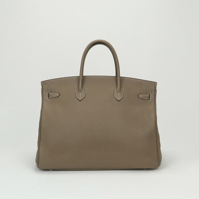 エルメス HERMES バーキン40 バーキン 40 バッグ トートバッグ トゴ エトゥープ Etoupe グレー Gray シルバー金具 ハンドバッグ