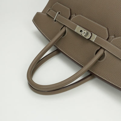 エルメス HERMES バーキン40 バーキン 40 バッグ トートバッグ トゴ エトゥープ Etoupe グレー Gray シルバー金具 ハンドバッグ