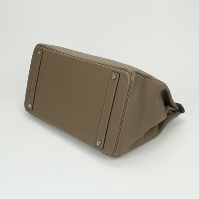 エルメス HERMES バーキン40 バーキン 40 バッグ トートバッグ トゴ エトゥープ Etoupe グレー Gray シルバー金具 ハンドバッグ