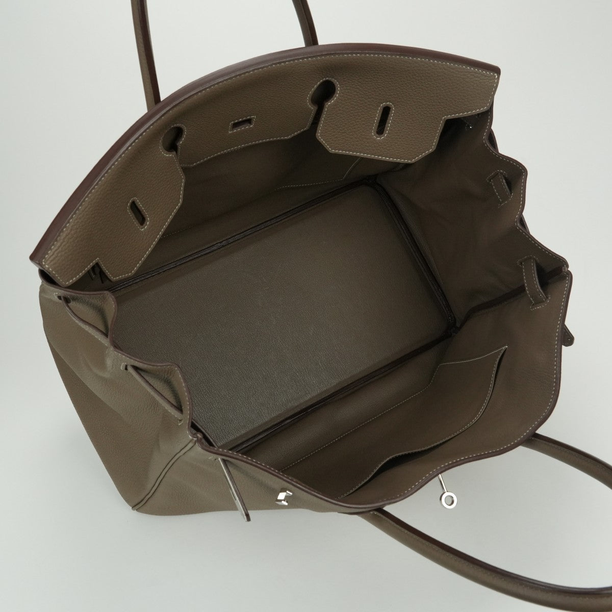 エルメス HERMES バーキン40 バーキン 40 バッグ トートバッグ トゴ エトゥープ Etoupe グレー Gray シルバー金具 ハンドバッグ