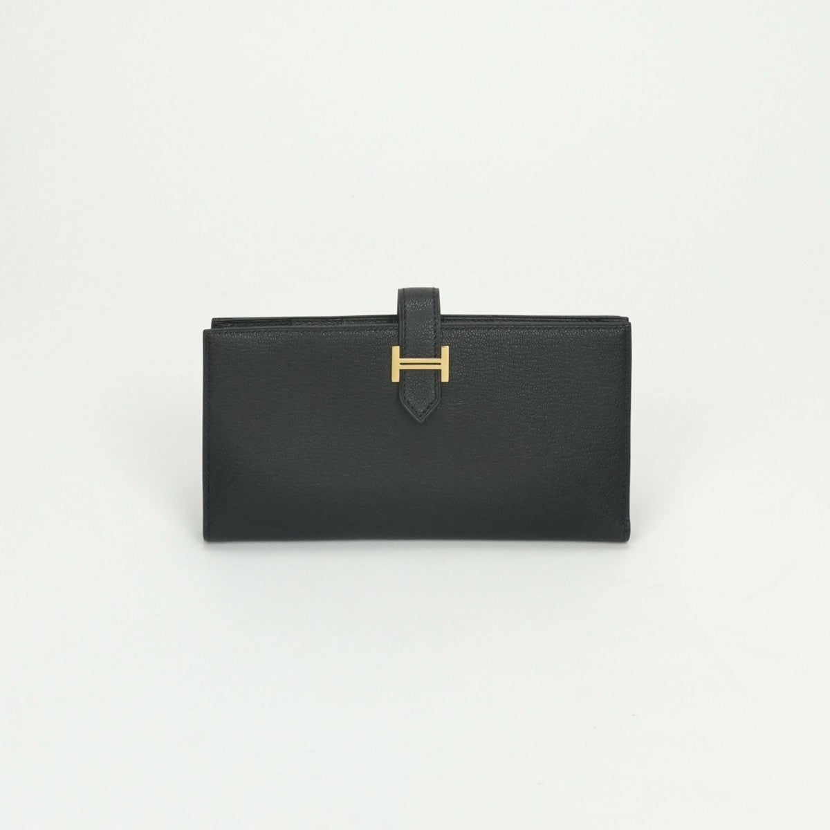 エルメス HERMES ベアンスフレ ベアン スフレ 財布 長財布 ロングウォレット シェーブル ノワール Noir ブラック black 黒 ゴールド金具 シェブルミゾル