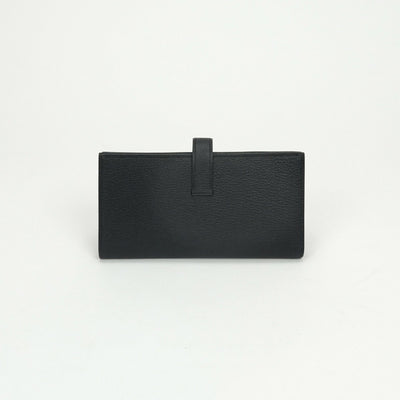 エルメス HERMES ベアンスフレ ベアン スフレ 財布 長財布 ロングウォレット シェーブル ノワール Noir ブラック black 黒 ゴールド金具 シェブルミゾル