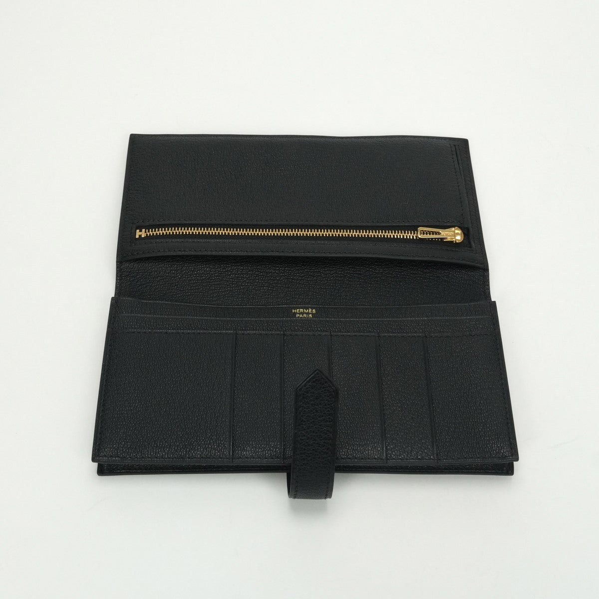 エルメス HERMES ベアンスフレ ベアン スフレ 財布 長財布 ロングウォレット シェーブル ノワール Noir ブラック black 黒 ゴールド金具 シェブルミゾル